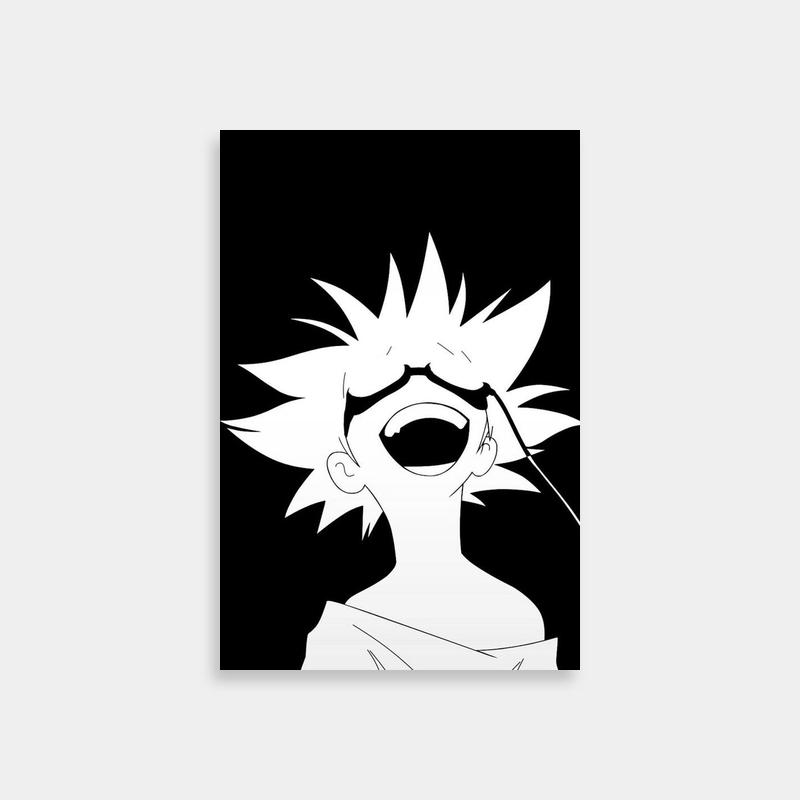 Edward Wong Cowboy Bebop Poster - Black & White Evil Look Art