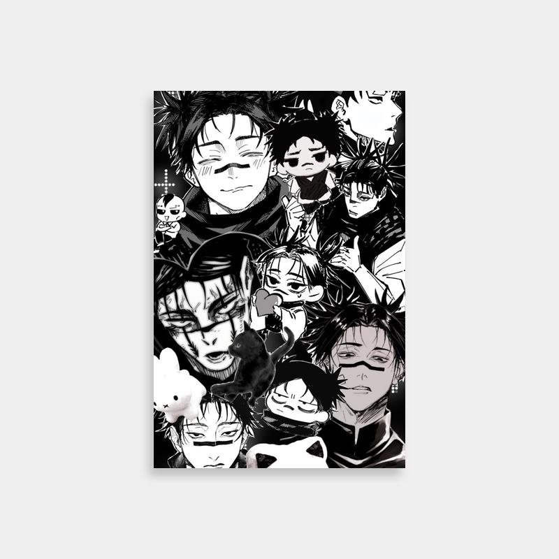 Choso Jujutsu Kaisen Group Art Black & White Poster